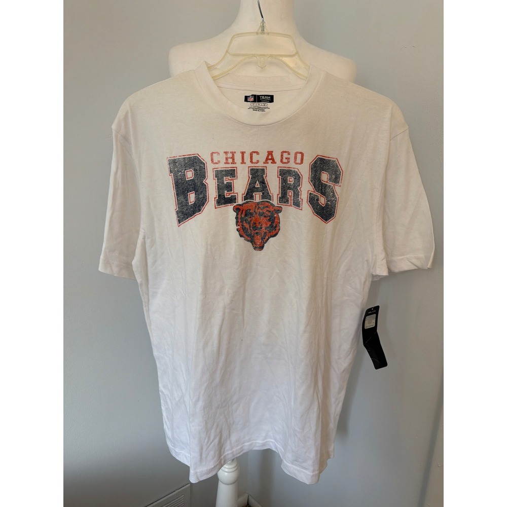 NFL Team Apparel Chicago Bears White Sleepwear T-Shirt Mens Large NWT